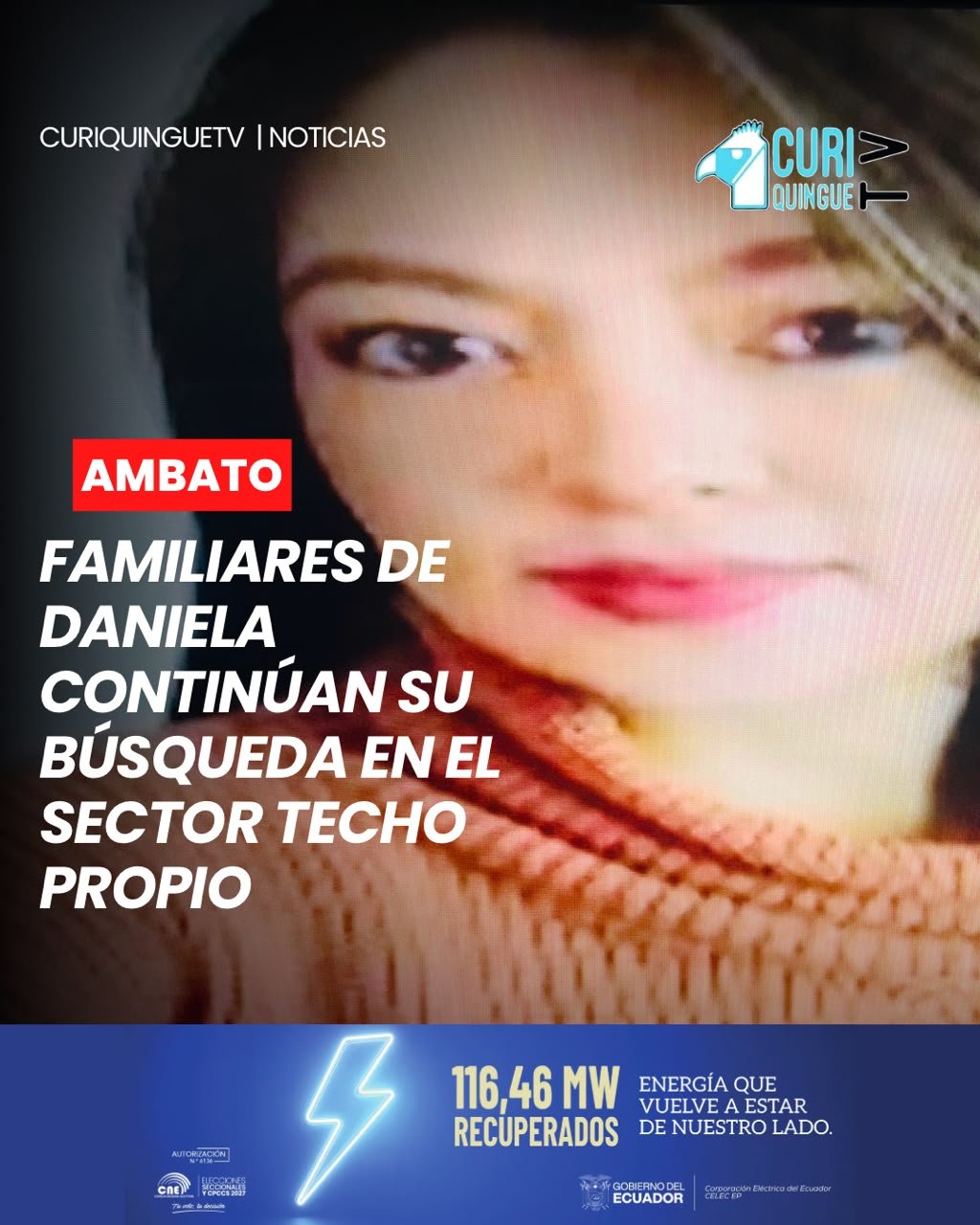 La alerta surgió tras el testimonio de un vecino, quien aseguró haberla visto caminando por el borde del barranco y llevando una pala. El dato ya fue comunicado a las autoridades y forma parte de la investigación.