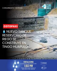 La Prefectura de Cotopaxi continúa trabajando en territorio con obras orientadas a mejorar las condiciones de vida de las comunidades.