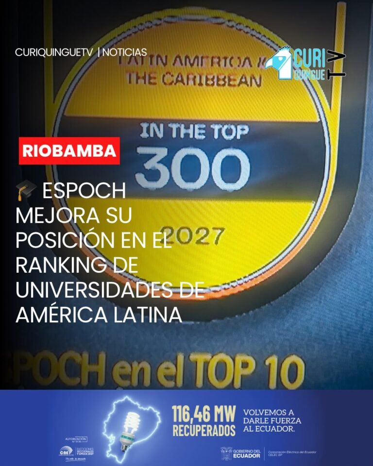 La Escuela Superior Politécnica de Chimborazo (ESPOCH) se mantiene entre las diez mejores universidades públicas del Ecuador y alcanza el octavo lugar a nivel nacional, según la nueva edición del ranking regional.