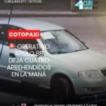 La Policía Nacional del Ecuador, a través del Distrito La Maná, ejecutó el operativo “Apolo 88”, que permitió la aprehensión de cuatro personas, además de la incautación de un arma de fuego y sustancias catalogadas sujetas a fiscalización.