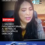 La presidenta de la Comisión del Consejo Cantonal de Protección de Derechos de Salcedo explicó los alcances de la reforma a la ordenanza del Sistema Integral de Protección de Derechos del cantón.