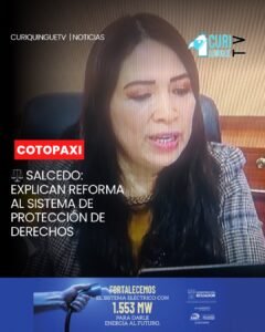 La presidenta de la Comisión del Consejo Cantonal de Protección de Derechos de Salcedo explicó los alcances de la reforma a la ordenanza del Sistema Integral de Protección de Derechos del cantón.