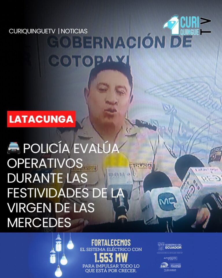 El comandante de la Subzona Cotopaxi, coronel Edison Rodríguez, realizó una evaluación de las operaciones de seguridad ejecutadas durante las festividades en honor a la Virgen de las Mercedes, desarrolladas por las asociaciones de La Merced y El Salto, en Latacunga.