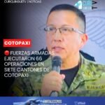 #Cotopaxi | La Brigada de Fuerzas Especiales N.° 9 Patria desplegó operativos de control durante el fin de semana en siete cantones de la provincia de Cotopaxi.