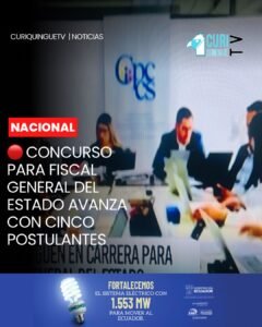 #Ecuador | El concurso para designar al nuevo fiscal general del Estado avanza con cinco postulantes, luego de que se resolvieran las impugnaciones presentadas dentro del proceso de selección.