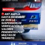 #Ecuador | La Agencia Nacional de Tránsito (ANT), mediante la Resolución N.° ANT-2026-0069, informó que se amplía hasta el 31 de diciembre de 2026 el plazo de suspensión de la verificación de valores pendientes de pago por concepto de infracciones de tránsito para la atención de trámites administrativos.