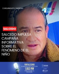 Salcedo | La Jefatura Política del cantón Salcedo desarrolla una campaña informativa sobre el fenómeno de El Niño, un evento climático que genera preocupación a escala nacional por sus posibles efectos en distintas zonas del Ecuador.