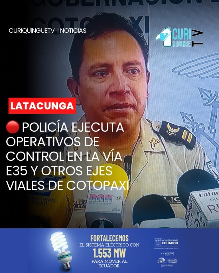 📍 #Cotopaxi | El Distrito de Policía Latacunga ha implementado operativos de control en diferentes ejes viales de la provincia, con énfasis en la vía E35 y sus alrededores.