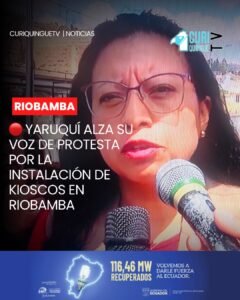 📍 #Riobamba | Nuevamente, habitantes de Yaruquí expresan su inconformidad ante una propuesta del Municipio de Riobamba para instalar kioscos en un espacio ubicado en diagonal a la iglesia y sobre un canal de riego.