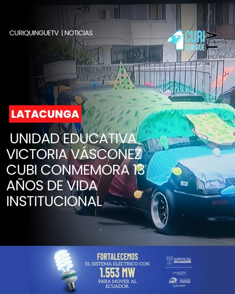 📍 #Latacunga | La Unidad Educativa Victoria Vásconez Cubi celebra 13 años de vida institucional, trayectoria que inició tras la fusión de tres planteles educativos.