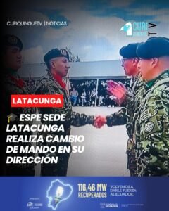 📍 #Latacunga | La mañana de este martes 20 de octubre, la Universidad de las Fuerzas Armadas ESPE, sede Latacunga, desarrolló la ceremonia de cambio de mando en el campus General Guillermo Rodríguez Lara, ubicado en la parroquia Belisario Quevedo.