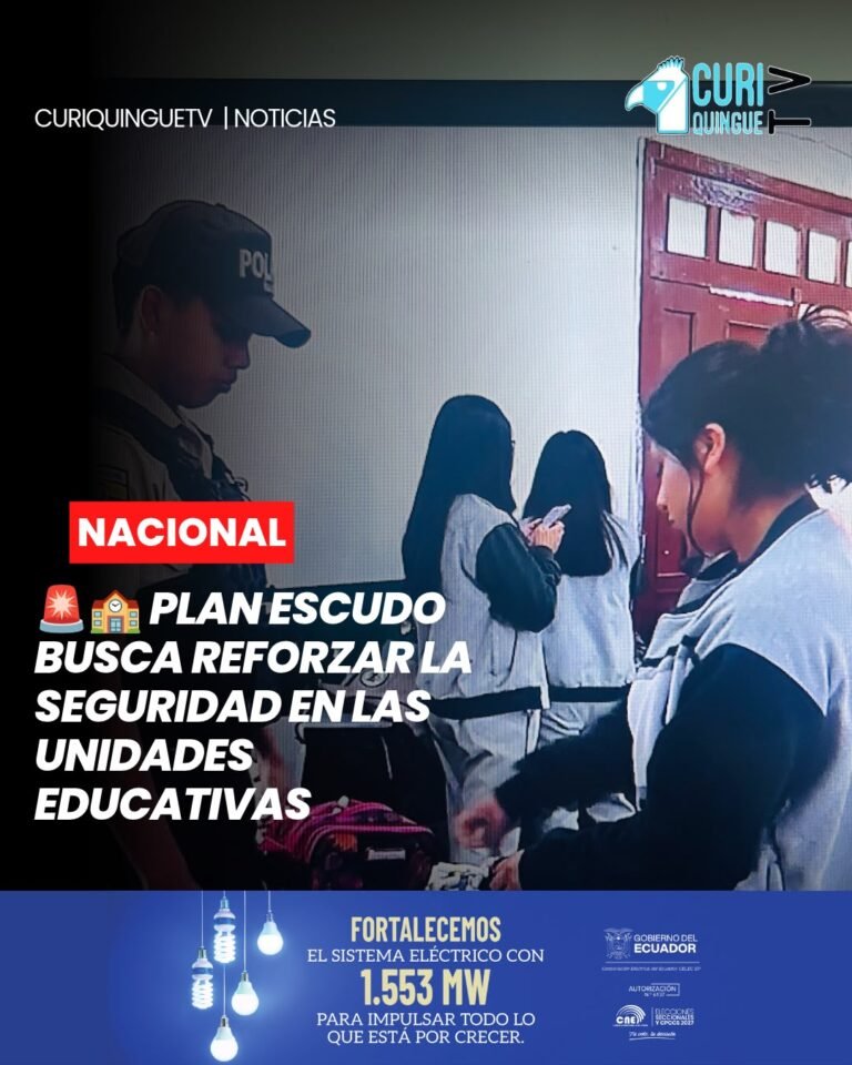 🇪🇨 #Ecuador | Con el objetivo de fortalecer la seguridad en los establecimientos educativos, el Gobierno Nacional puso en marcha el denominado Plan Escudo, una iniciativa orientada a generar entornos más seguros para estudiantes, docentes y personal educativo.