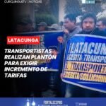 🚌 Transportistas urbanos e intracantonales de Latacunga realizaron un plantón frente al Municipio para exigir una respuesta a su pedido de incremento de tarifas.