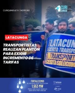 🚌 Transportistas urbanos e intracantonales de Latacunga realizaron un plantón frente al Municipio para exigir una respuesta a su pedido de incremento de tarifas.