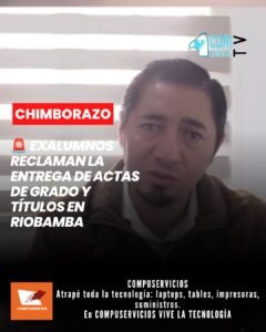 📍 Una delegación de exalumnos del Centro de Formación Artesanal acudió al Municipio de Riobamba en busca de respuestas, debido a que, según su reclamo, llevan más de un año esperando la entrega de sus actas de grado y títulos debidamente refrendados, pese a haber culminado sus estudios.