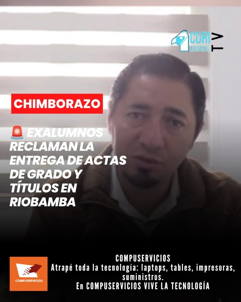 📍 Una delegación de exalumnos del Centro de Formación Artesanal acudió al Municipio de Riobamba en busca de respuestas, debido a que, según su reclamo, llevan más de un año esperando la entrega de sus actas de grado y títulos debidamente refrendados, pese a haber culminado sus estudios.