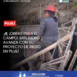 💧 La Prefectura de Cotopaxi continúa ejecutando obras en el sector rural. En la comunidad ancestral de San Isidro, cantón Pujilí, la construcción de dos tanques reservorios para el proyecto de riego por aspersión registra un 80 % de avance.