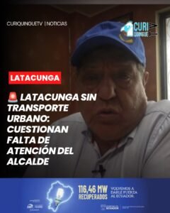 🎙️ Patricio Sánchez, exalcalde del cantón, expone su punto de vista sobre esta problemática que afecta la movilidad de los latacungueños.