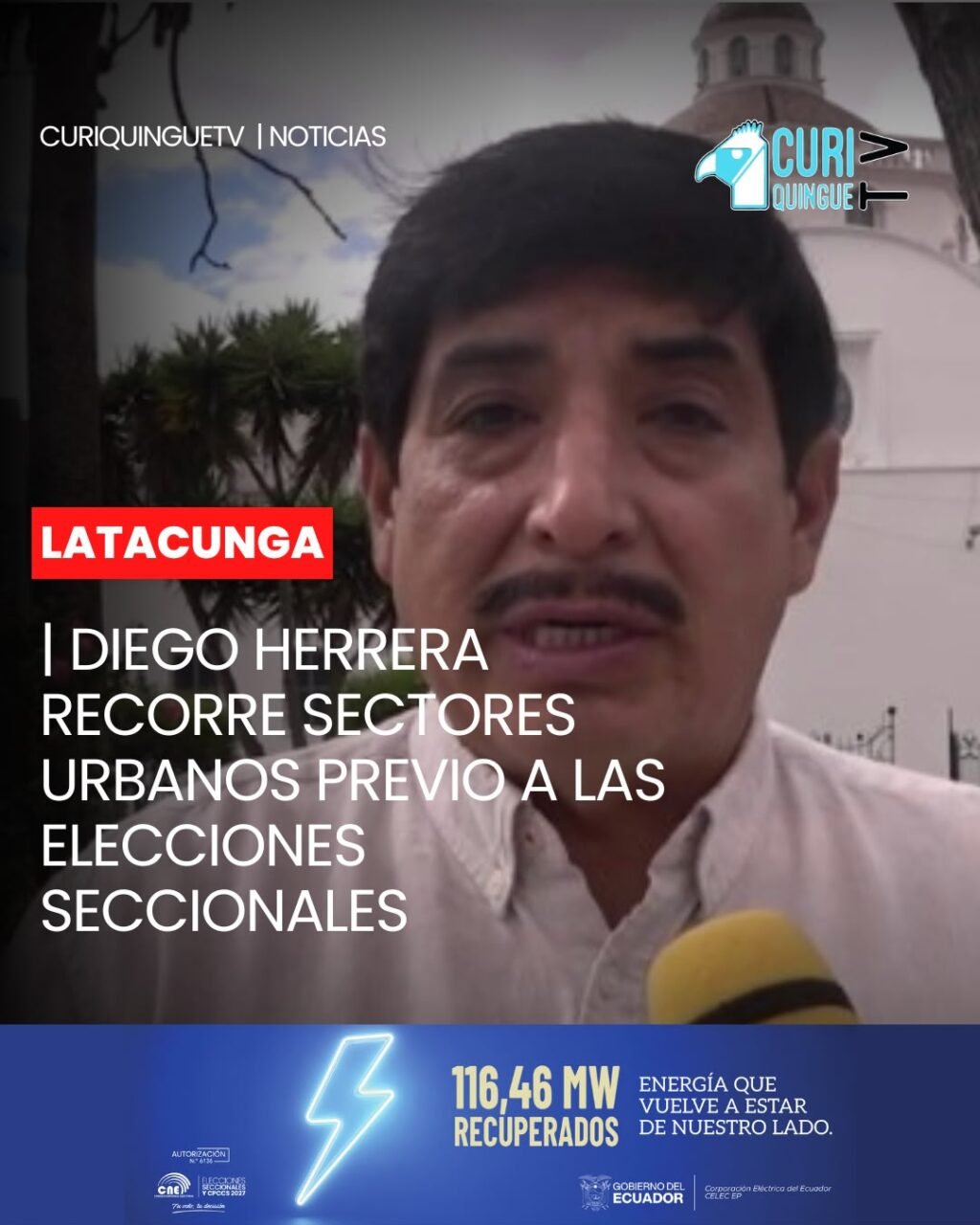 Diego Herrera, precandidato a la concejalía urbana de Latacunga, dio a conocer las actividades que desarrolla como parte de su acercamiento con la ciudadanía, de cara a las próximas elecciones seccionales.